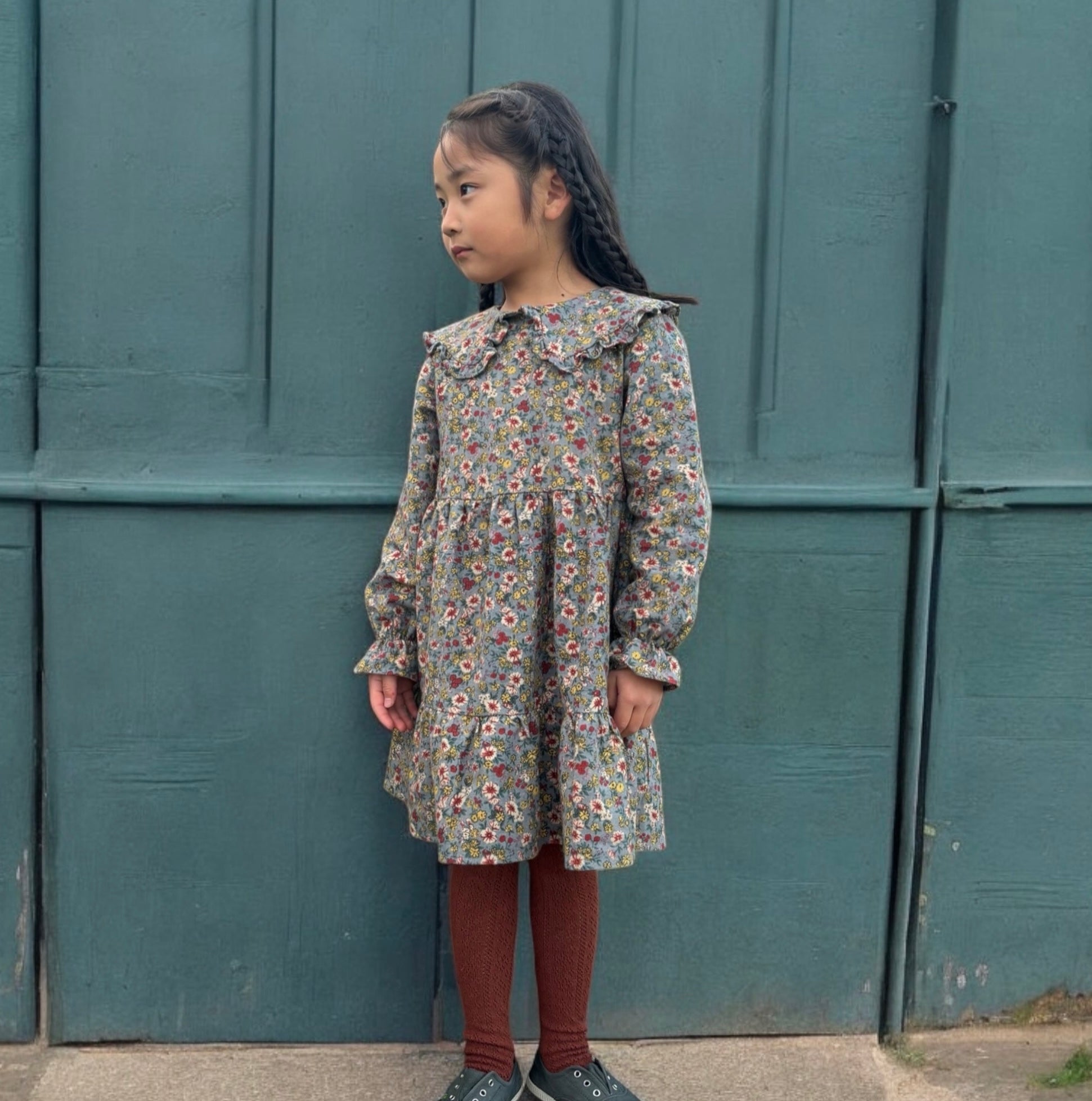 Colorful Garden Frill Dress