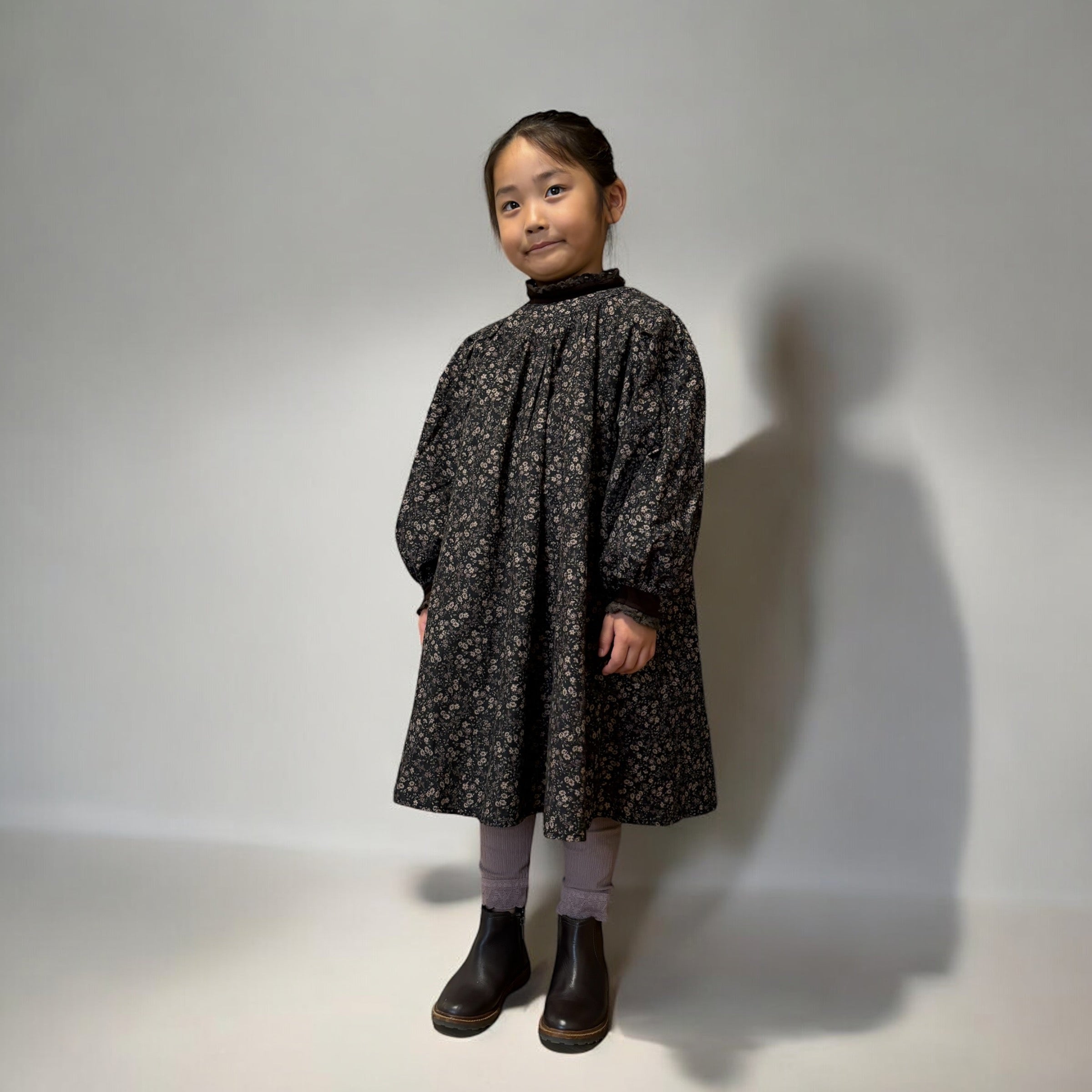 Classic Floral Puff Sleeve Dress