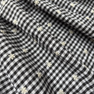 mutta. ギンガムチェック上下セットアップ 女の子 キッズ 長袖ブラウスとフリルパンツ レース使いが上品なおしゃれ服