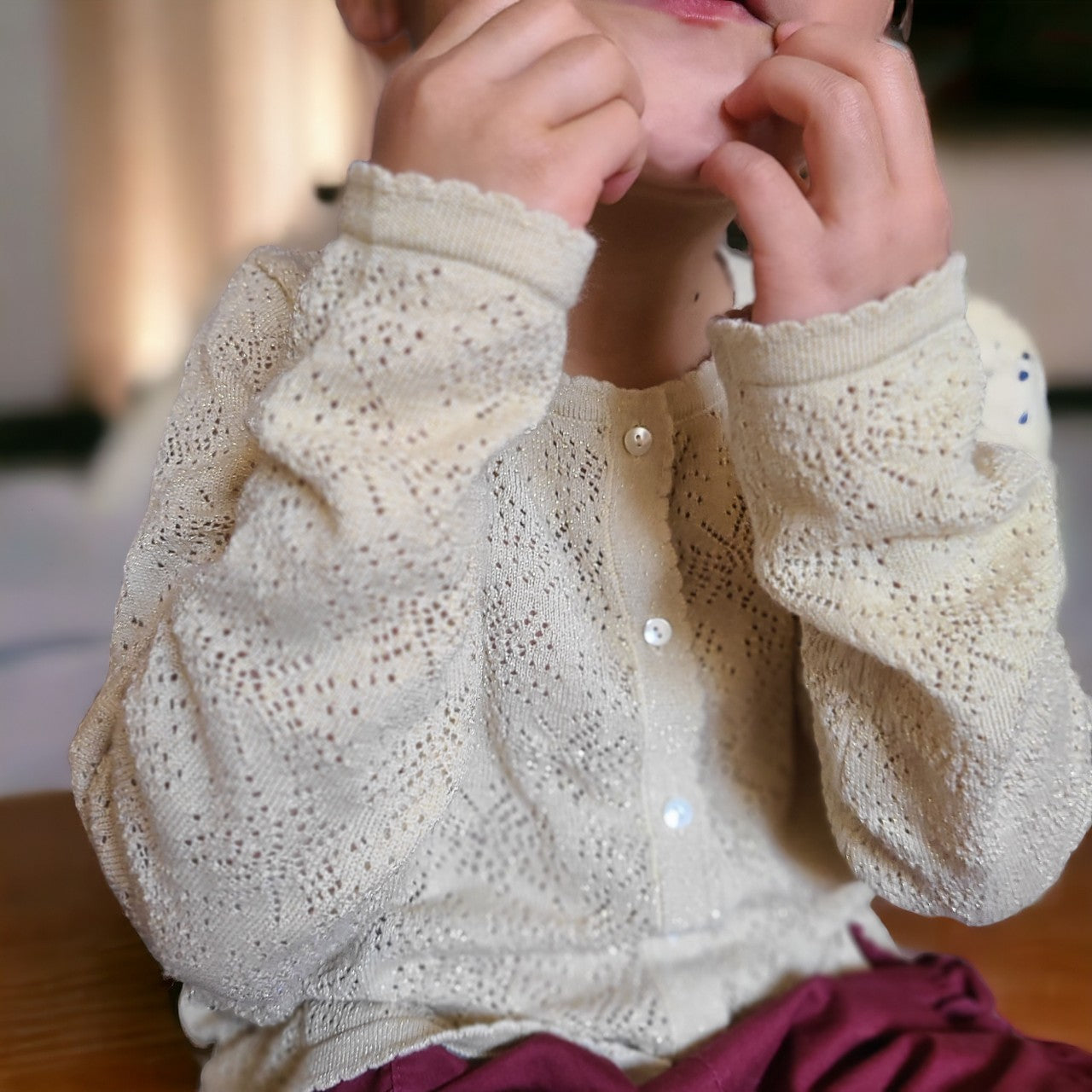 キッズレトロな春夏カーディガン