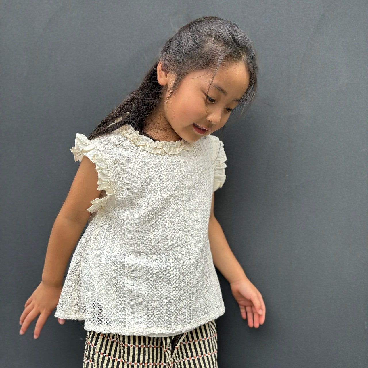 Elegant Lace Ruffle Top