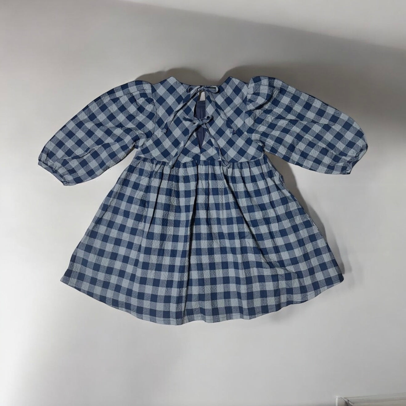 Navy Gingham kids One Piece