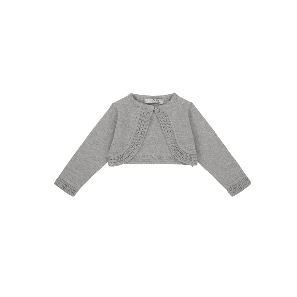 GREY COTTON BLEND CARDIGAN