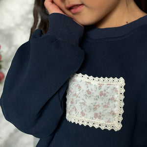 キッズ花柄トレーナー