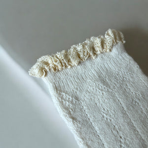 キッズフリル鍵編みソックス