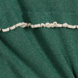 緑色ニットトップスセーター