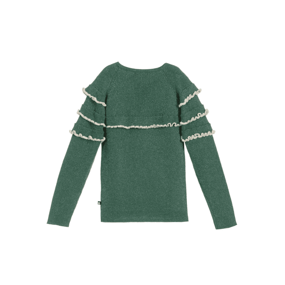 Molo緑シルバーラメセーター