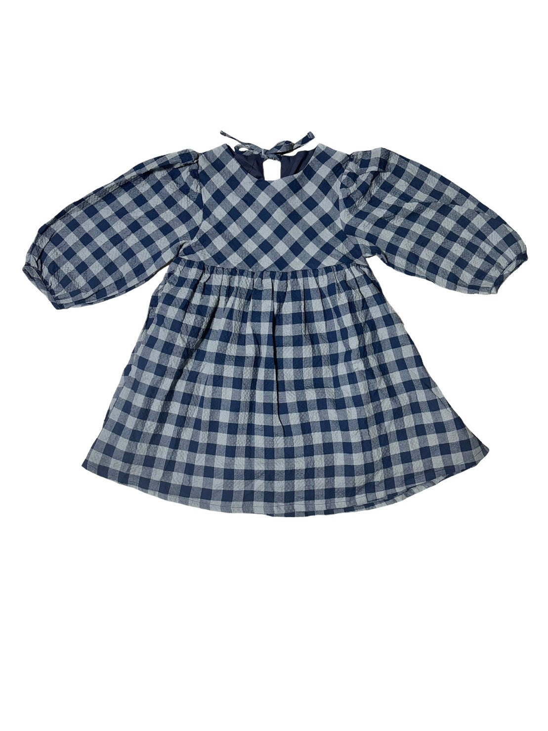 Navy Gingham kids One Piece