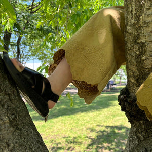 ノースリーブのレトロなキッズセットアップ