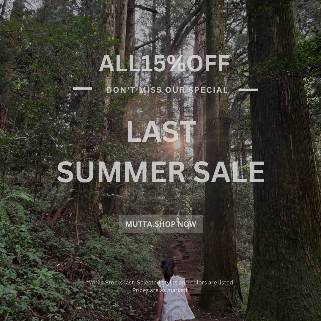 【LAST SUMMER SALE】mutta.秋の新作も登場！ラストサマーセールで全商品15%off🛒