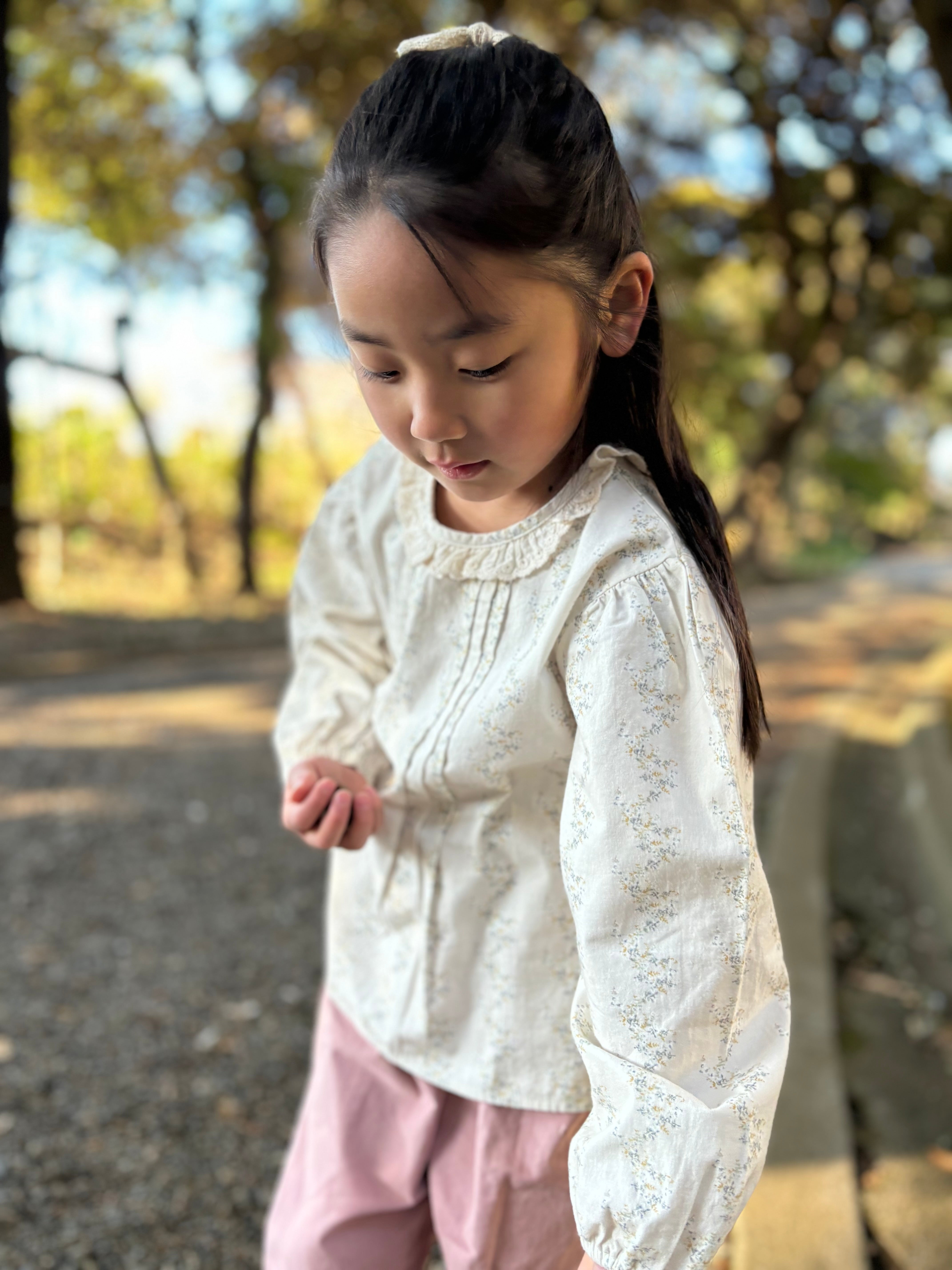 小花柄セットアップ|キッズ服|フリル襟|mutta.