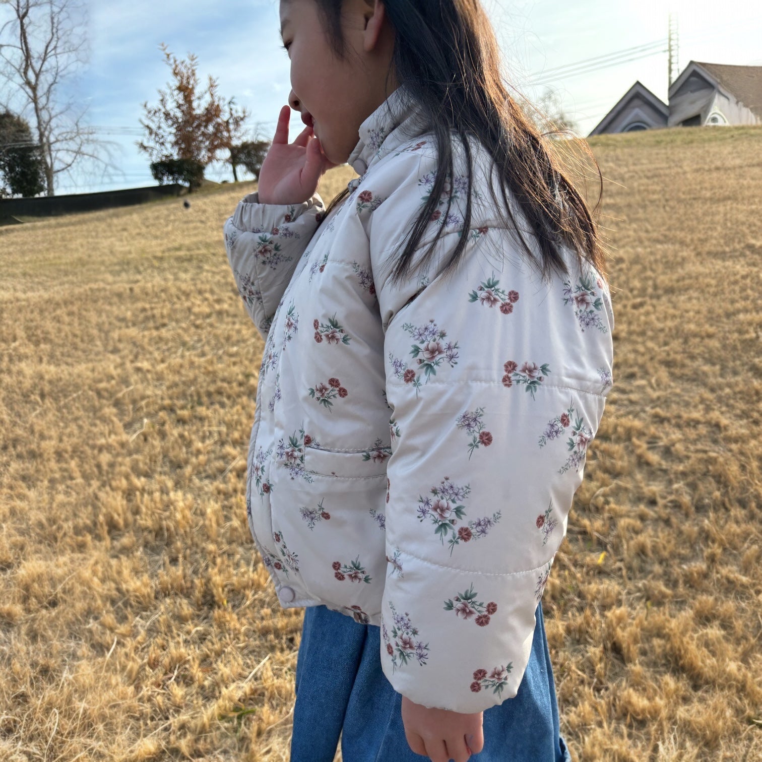 poppy flower down jacket ポピー 花柄ダウンあさぎーにょ poppy flower down jacket ポピー 花柄ダウンあさぎーにょ poppy