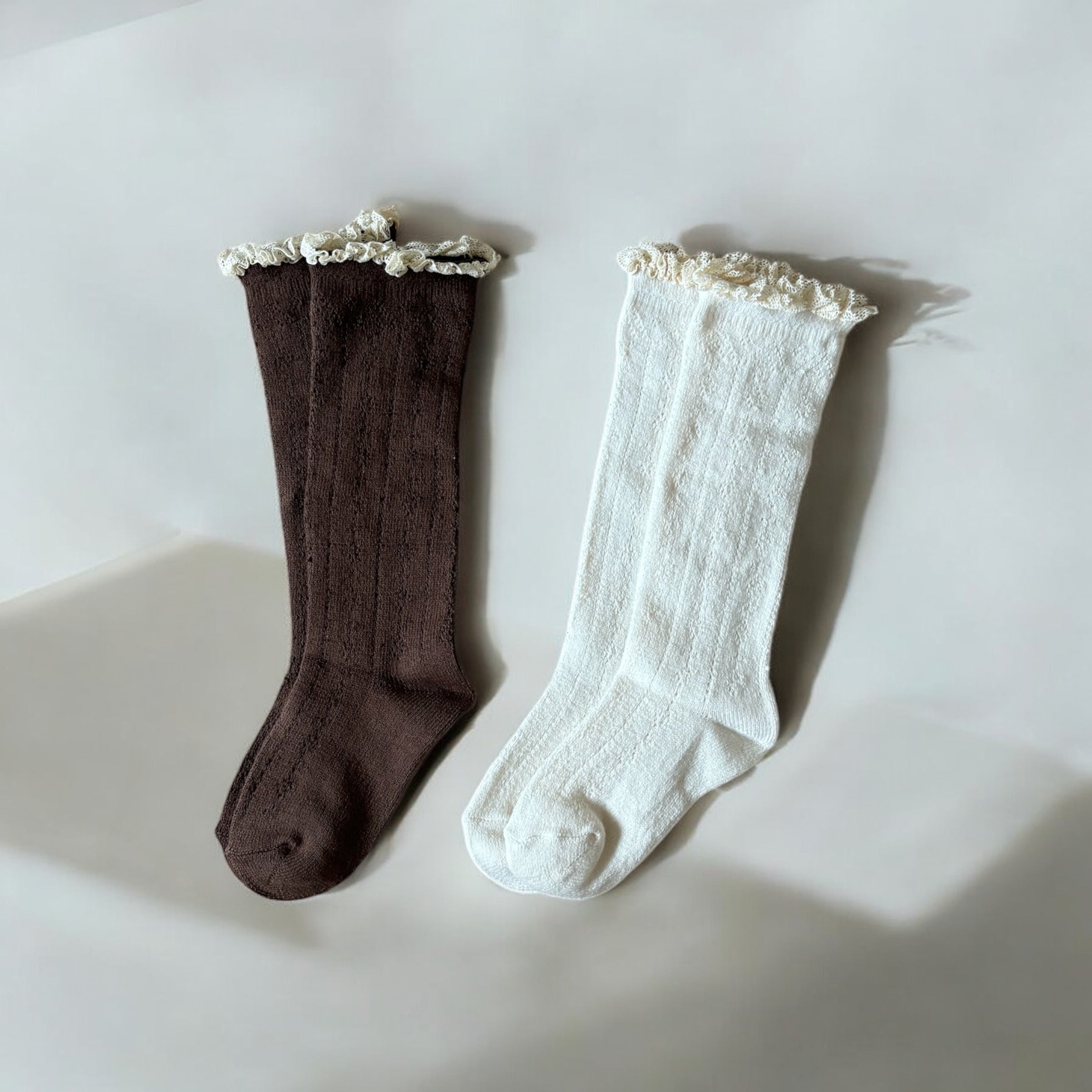 Lace Trim Knit Socks