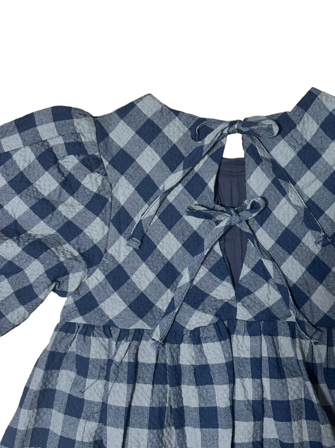 Navy Gingham kids One Piece