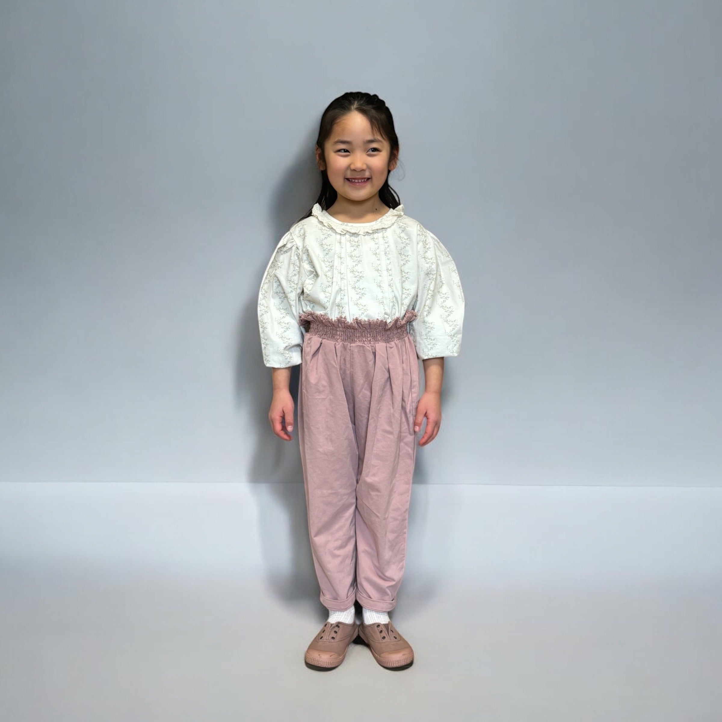 小花柄セットアップ|キッズ服|フリル襟|mutta.