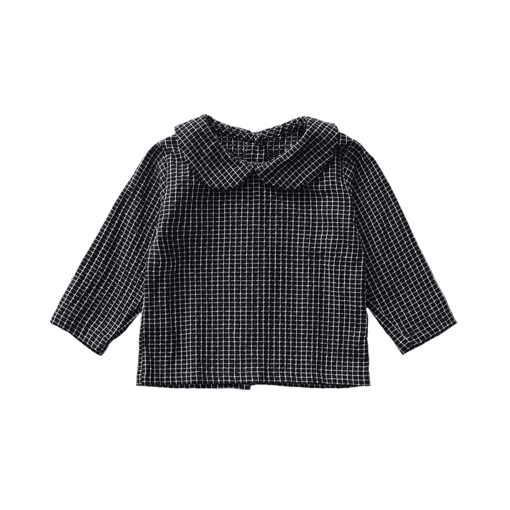 Monochrome Check  Blouse